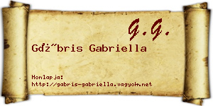Gábris Gabriella névjegykártya