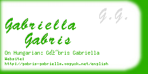 gabriella gabris business card